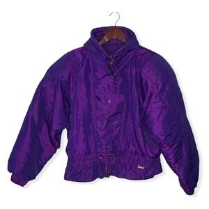 Vintage Edelweiss Purple Iridescent Ski Jacket.